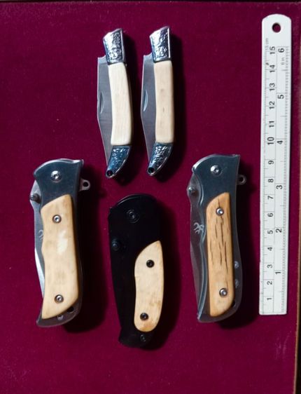 มีดพกสแตนเลสแท้ด้ามเนื้อแท้ธรรมชาติลายชัดสภาพเยี่ยม รูปที่ 11