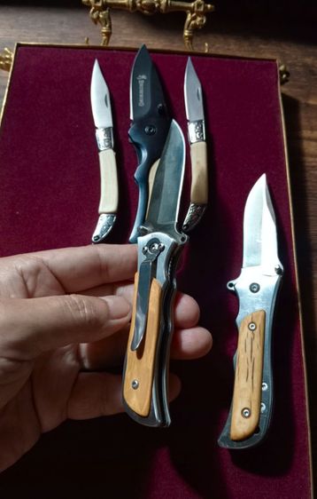 มีดพกสแตนเลสแท้ด้ามเนื้อแท้ธรรมชาติลายชัดสภาพเยี่ยม รูปที่ 10