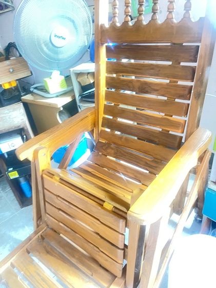 เก้าอี้ฮ่องเต้ ไม้สักปรับนอนได้ รูปที่ 8