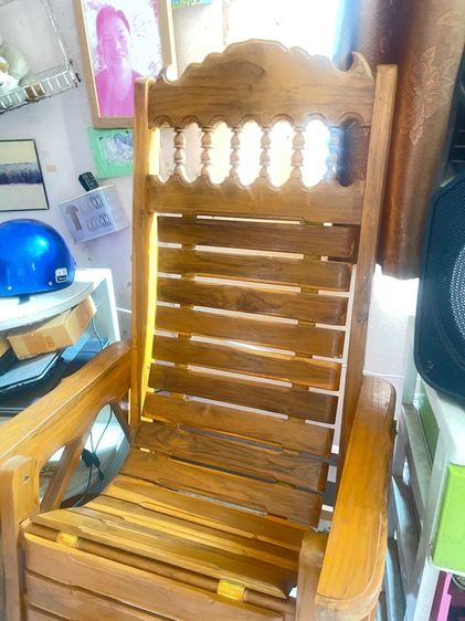 เก้าอี้ฮ่องเต้ ไม้สักปรับนอนได้ รูปที่ 14