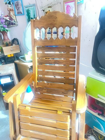 เก้าอี้ฮ่องเต้ ไม้สักปรับนอนได้ รูปที่ 3