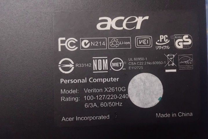 ขายเคสคอมพิวเตอร์ ยี่ห้อ : Acer Veriton X2611G
คอมพิวเตอร์จะมี Power Supply อย่างเดียวนะครับ  รูปที่ 6