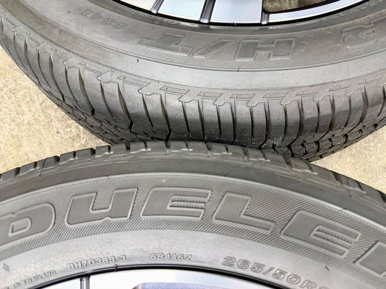 ยางถอดป้ายแดงขอบ 20” ยี่ห้อ BRIDGESTONE รุ่น DUELER HT 684ll ขนาด 265-50R20 ปี 25 สีเส้นตุ่มหน้ายางยังอยู่ครบ รูปที่ 3