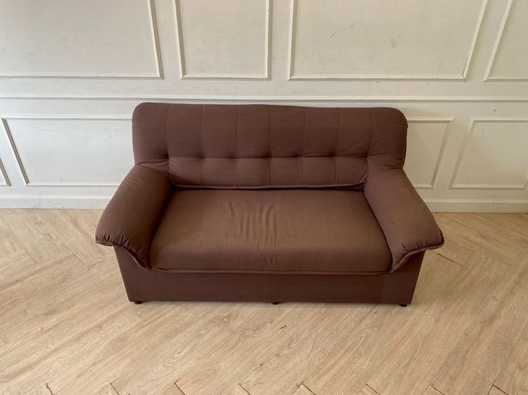 โซฟา 2 ที่นั่ง เบาะผ้า สีน้ำตาลเข้ม รูปที่ 4