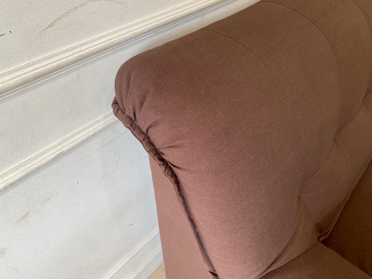 โซฟา 2 ที่นั่ง เบาะผ้า สีน้ำตาลเข้ม รูปที่ 12