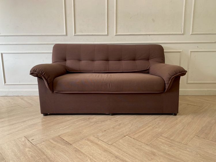 โซฟา 2 ที่นั่ง เบาะผ้า สีน้ำตาลเข้ม รูปที่ 5