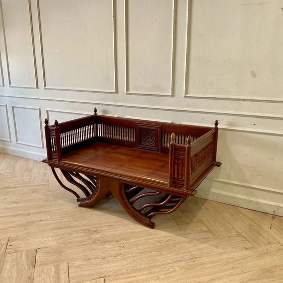 เก้าอี้อานช้างไม้ แกะสลัก กว้าง 140 cm รูปที่ 2