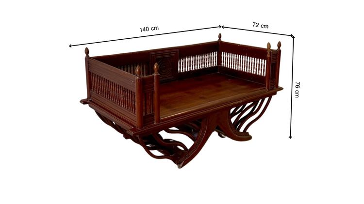 เก้าอี้อานช้างไม้ แกะสลัก กว้าง 140 cm รูปที่ 12