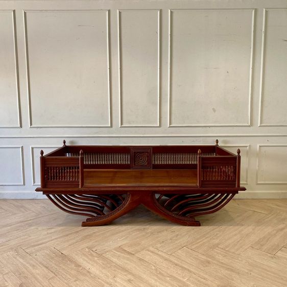 อื่นๆ อื่นๆ น้ำตาล เก้าอี้อานช้างไม้ แกะสลัก กว้าง 202 cm