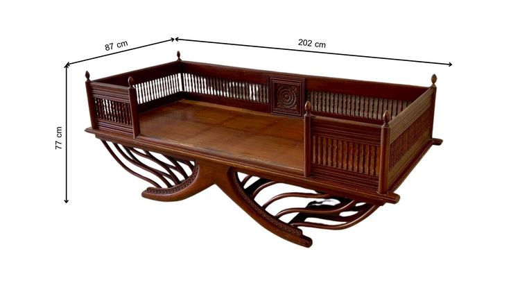 เก้าอี้อานช้างไม้ แกะสลัก กว้าง 202 cm รูปที่ 14