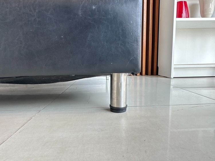 โซฟาแอล 3 ที่นั่ง เบาะหนัง PU สีดำ เบาะถอดปลอกได้  รูปที่ 11