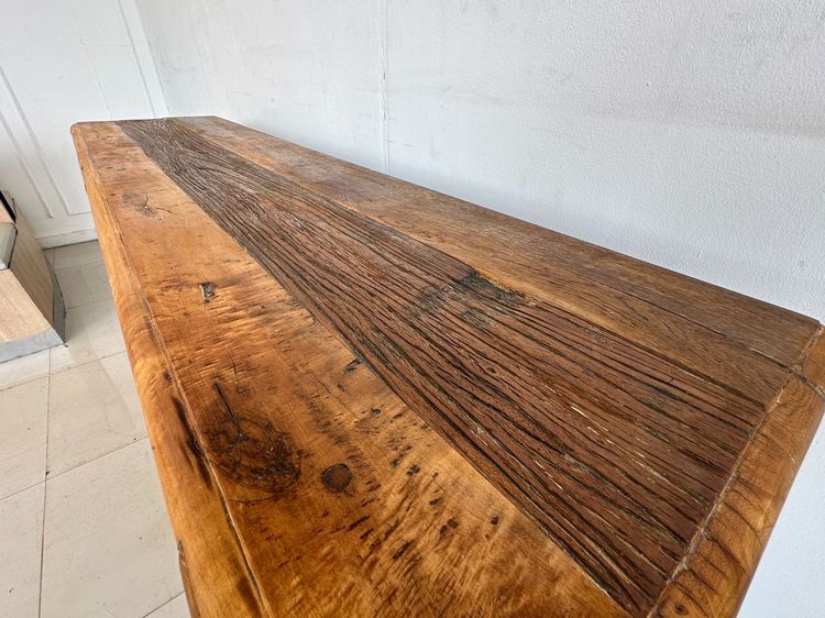 ตู้คอนโซล สไตล์วินเทจ  4 บานเปิด 3 ลิ้นชัก โครงไม้จริงสีดำ  รูปที่ 7