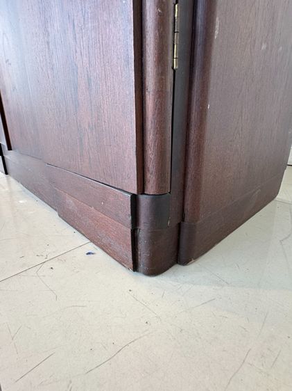 ตู้เสื้อผ้าไม้สัก สไตล์วินเทจ 2 บานเปิด 1 ลิ้นชัก โครงไม้สักทั้งตัว  รูปที่ 18