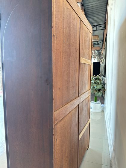 ตู้เสื้อผ้าไม้สัก สไตล์วินเทจ 2 บานเปิด 1 ลิ้นชัก โครงไม้สักทั้งตัว  รูปที่ 14