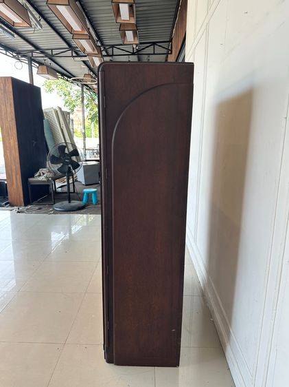 ตู้เสื้อผ้าไม้สัก สไตล์วินเทจ 2 บานเปิด 1 ลิ้นชัก โครงไม้สักทั้งตัว  รูปที่ 10