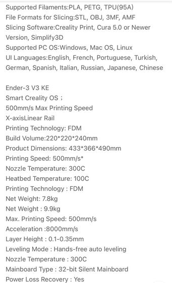 เครื่องพิมพ์สามมิติเครื่องพิมพ์สามมิติ Creality Ender3V3  KE รูปที่ 8