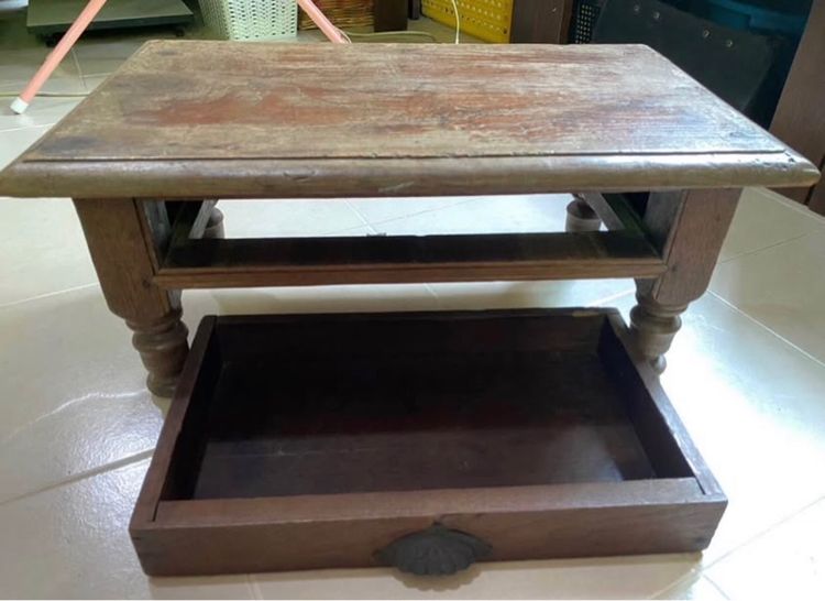 โต๊ะเขียนหนังสือไม้สักโบราณ รูปที่ 7