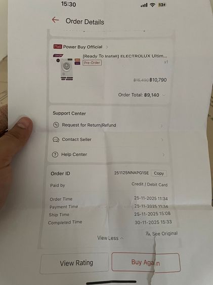 ELECTROLUX UltimateCare 300 เครื่องอบผ้าฝาหน้า 8 kg รุ่น EDV804H3WC + ฐานรอง รูปที่ 11