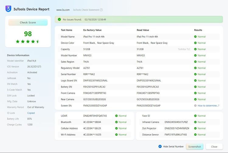 Apple iPad Pro 11-inch Wi-Fi 512GB Space Gray 2022 (4th Gen) รูปที่ 7