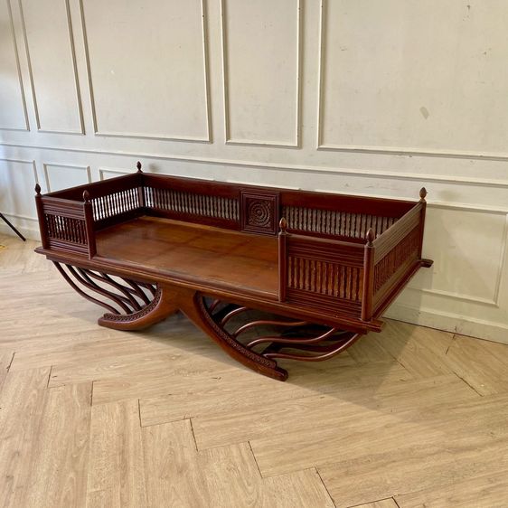 เก้าอี้อานช้างไม้ แกะสลัก กว้าง 202 cm รูปที่ 3