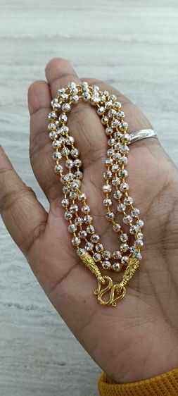 สร้อยคอทองคำขาวงานจิวไม่ลอกไม่ดำยาว 20 นิ้ว