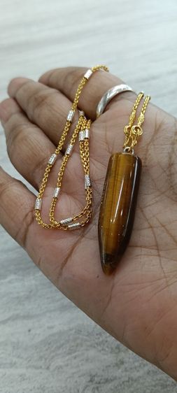 สร้อยคอจี้หินแท้ไทเกอร์อายงานจิวไม่ลอกไม่ดำเส้นละ รูปที่ 2