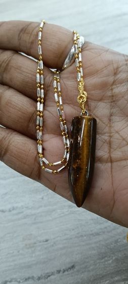 สร้อยคอจี้หินแท้ไทเกอร์อายงานจิวไม่ลอกไม่ดำเส้นละ รูปที่ 5