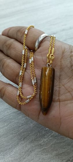 สร้อยคอจี้หินแท้ไทเกอร์อายงานจิวไม่ลอกไม่ดำเส้นละ รูปที่ 15