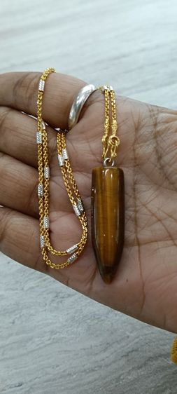 สร้อยคอจี้หินแท้ไทเกอร์อายงานจิวไม่ลอกไม่ดำเส้นละ รูปที่ 17