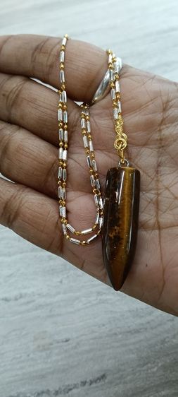 สร้อยคอจี้หินแท้ไทเกอร์อายงานจิวไม่ลอกไม่ดำเส้นละ รูปที่ 6