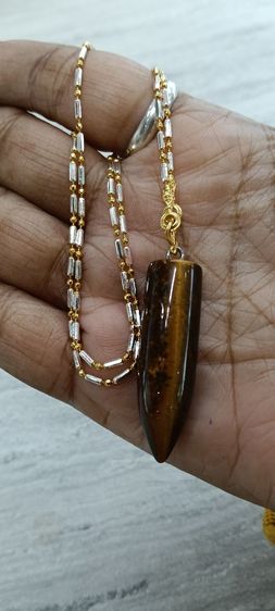 สร้อยคอจี้หินแท้ไทเกอร์อายงานจิวไม่ลอกไม่ดำเส้นละ