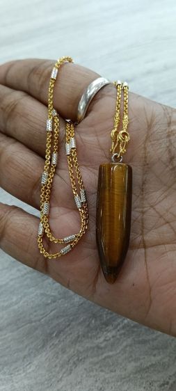 สร้อยคอจี้หินแท้ไทเกอร์อายงานจิวไม่ลอกไม่ดำเส้นละ รูปที่ 14