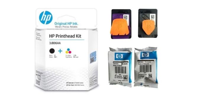 หัวพิมพ์ hp printer 3JB06AA ได้2หัว ทั้งดำและสี