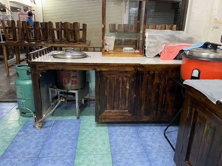 เค้าเตอร์ ชุดโต๊ะไม้ ตู้ก๋วยเตี๋ยว รูปที่ 4