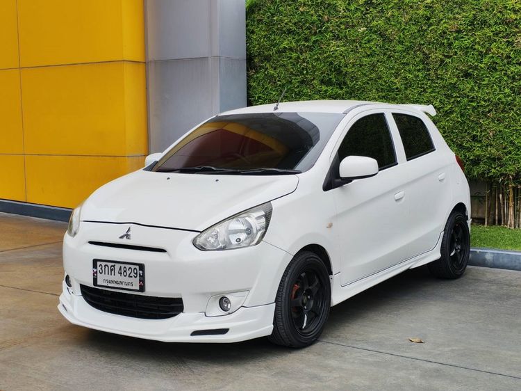 Mitsubishi Mirage 2015 1.2 GLX Sedan เบนซิน ไม่ติดแก๊ส เกียร์อัตโนมัติ ขาว รูปที่ 2