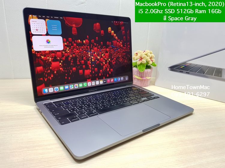 Apple Macbook Pro 13 Inch แมค โอเอส 16 กิกะไบต์ อื่นๆ ไม่ใช่ MacbookPro (Retina13-inch, 2020) Touchbar Quad-Core i5 2.0Ghz SSD 512Gb Ram 16Gb สี Space Gray ตัวรองท็อป น่าโดน