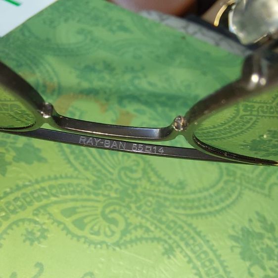 😎RayBan🇮🇹 Aviator Glasses 55-14-135 สภาพสวย 98เปอร์เซนต์ ส่งฟรี🫡 รูปที่ 9