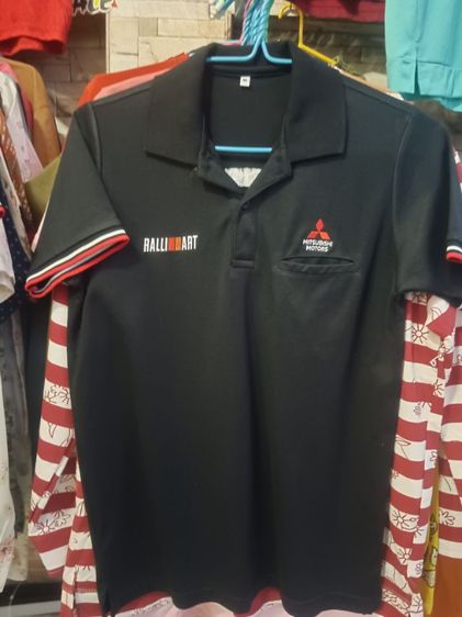 แขนสั้น ดำ เสื้อโปโล อื่นๆ เสื้อ mitsubishi size m เหมา 5 ตัว