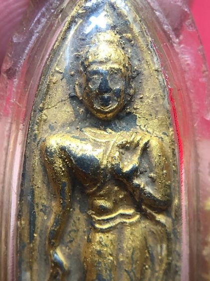 พระลีลาเนื้อชินปิดทองเดิม รูปที่ 5