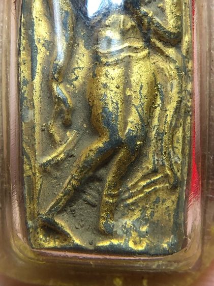 พระลีลาเนื้อชินปิดทองเดิม รูปที่ 6