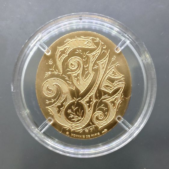 เหรียญรัชกาลที่5 หลังจปร. โมเน่ร์ เดอ ปารีส เนื้อบรอนซ์ นูนสูง รุ่นกาญจนาภิเษก ปี2539 รูปที่ 2