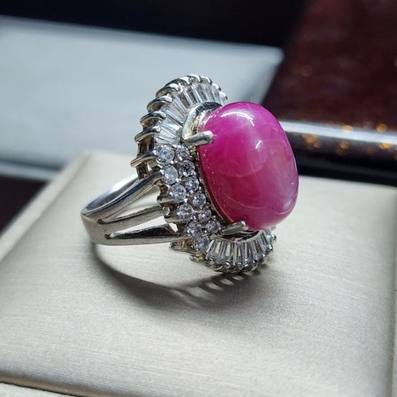 แหวนเงินแท้925 พลอยทับทิมจอนสัน รูปที่ 4