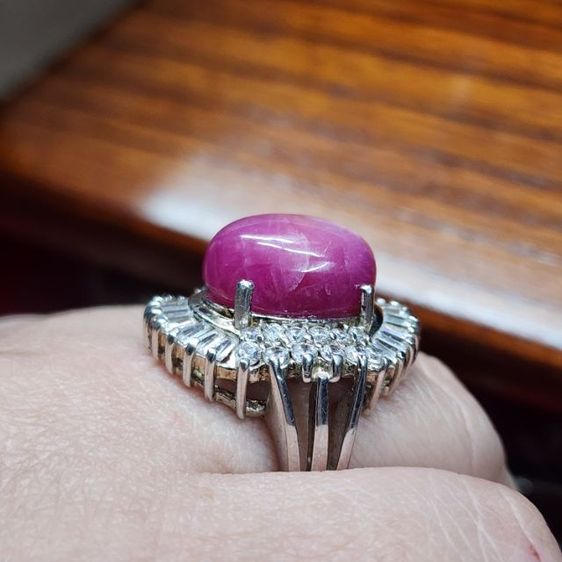 แหวนเงินแท้925 พลอยทับทิมจอนสัน รูปที่ 7