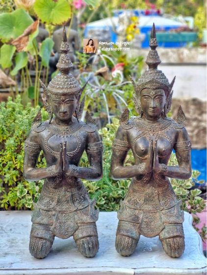 เทพพนมทองเหลืองเก่าคู่ รูปที่ 2