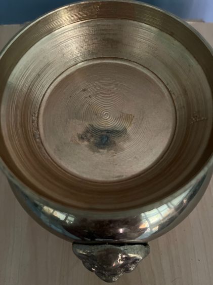 กระถางธูป 5 นิ้วหัวสิงห์ทองเหลือง สําหรับปักธูปสักการบูชา รูปที่ 4