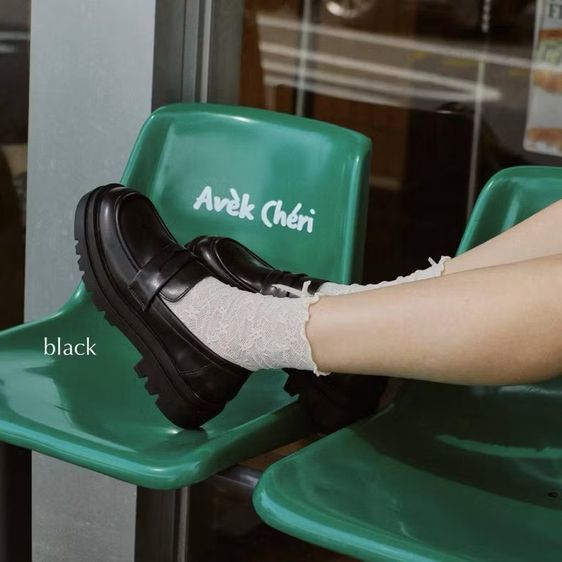 ดำ Minx รุ่น Wynn รองเท้า loafer (โลฟเฟอร์) เสริมพื้น 1.5 นิ้ว minxshoes