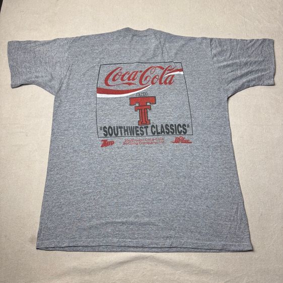 เสื้อยืด vintage 80s Jerzees x Coca-Cola ผ้าบาง Size XL รูปที่ 9