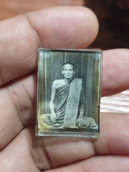 รูปถ่ายอัดกระจก หลวงพ่อเอียด วัดบ่อเงิน ปทุมธานี ภาพเก่าเกจิอาจารย์ สภาพสวยหายาก รูปที่ 5