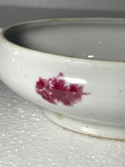 โถข้าว ลายดอกแดง โบราณเก่าสะสม รูปที่ 6