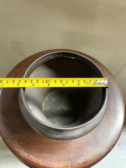 กระโถน ทองเหลืองโบราณเก่าสะสม รูปที่ 8